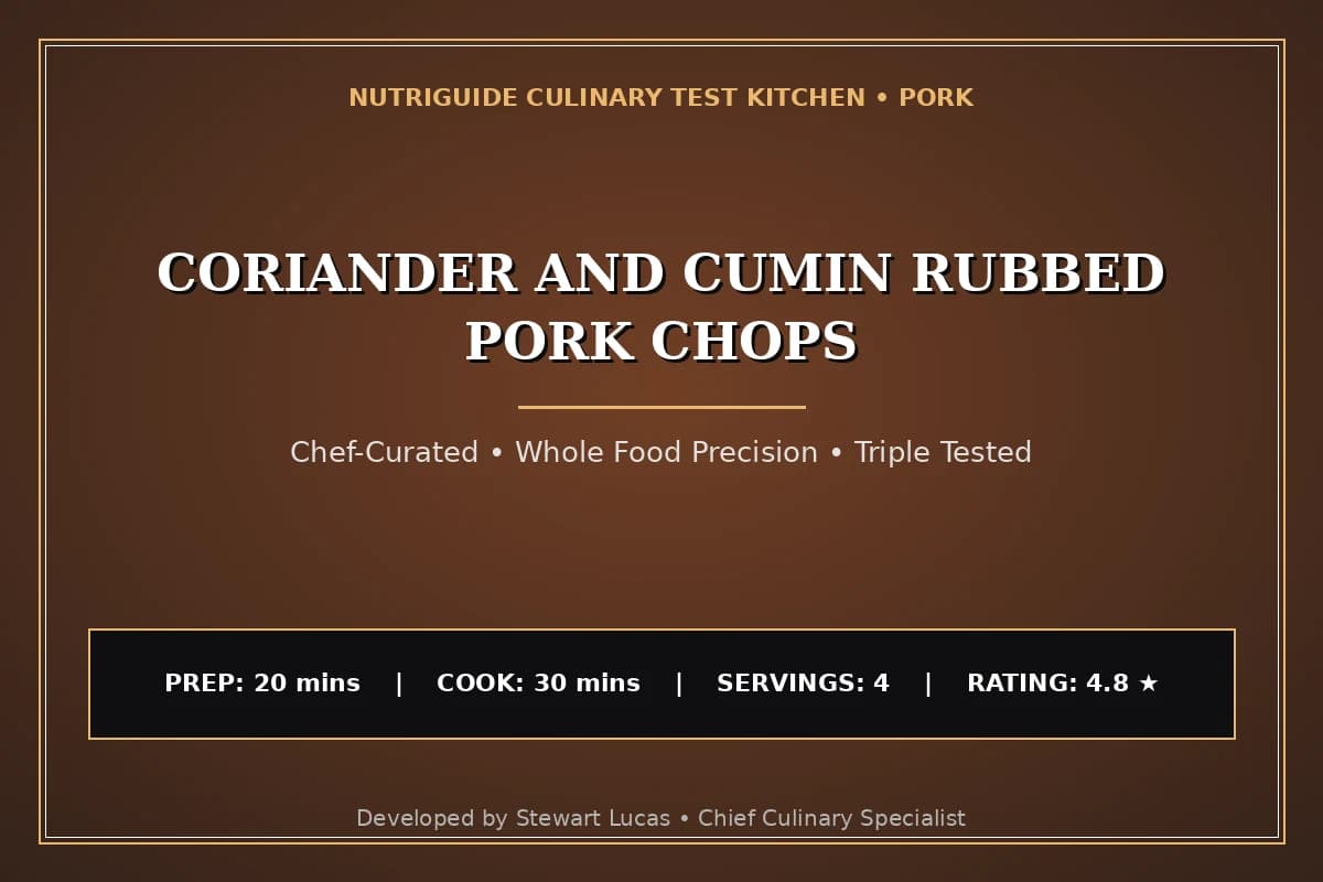 Coriander And Cumin Rubbed Pork Chops