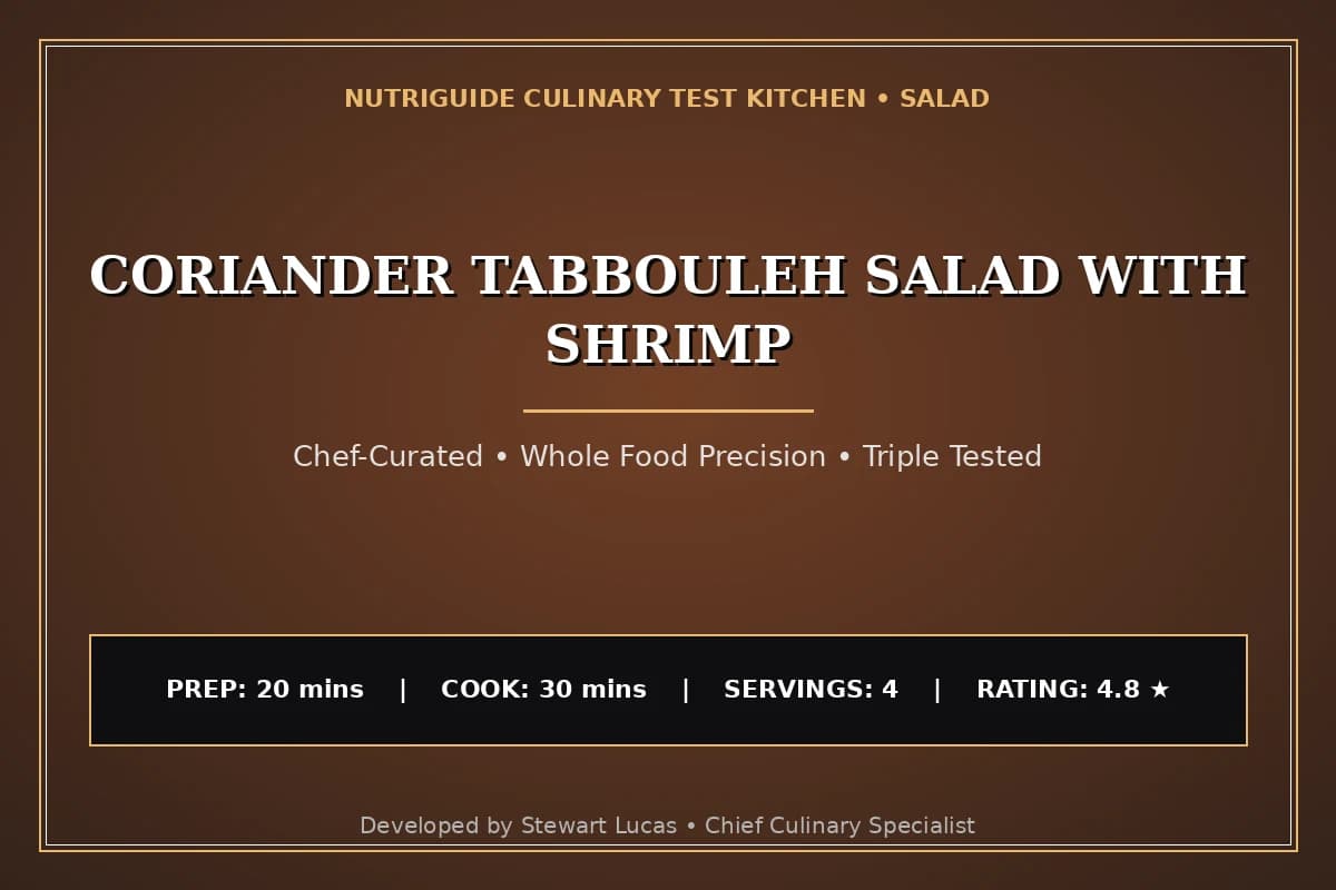 Coriander Tabbouleh Salad With Shrimp