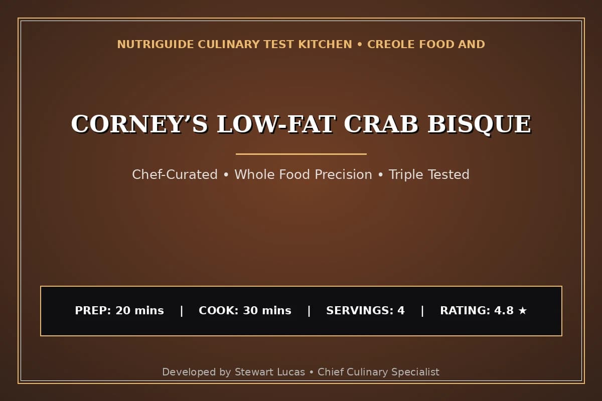 Corney’S Low-Fat Crab Bisque
