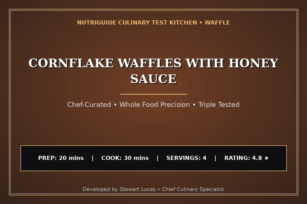 Cornflake Waffles With Honey Sauce