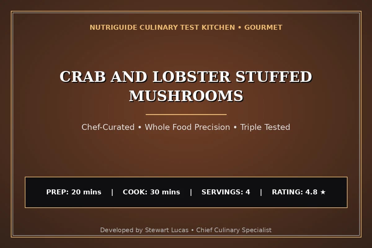 Crab And Lobster Stuffed Mushrooms