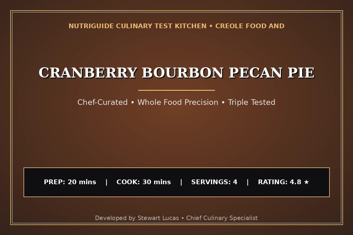 Cranberry Bourbon Pecan Pie