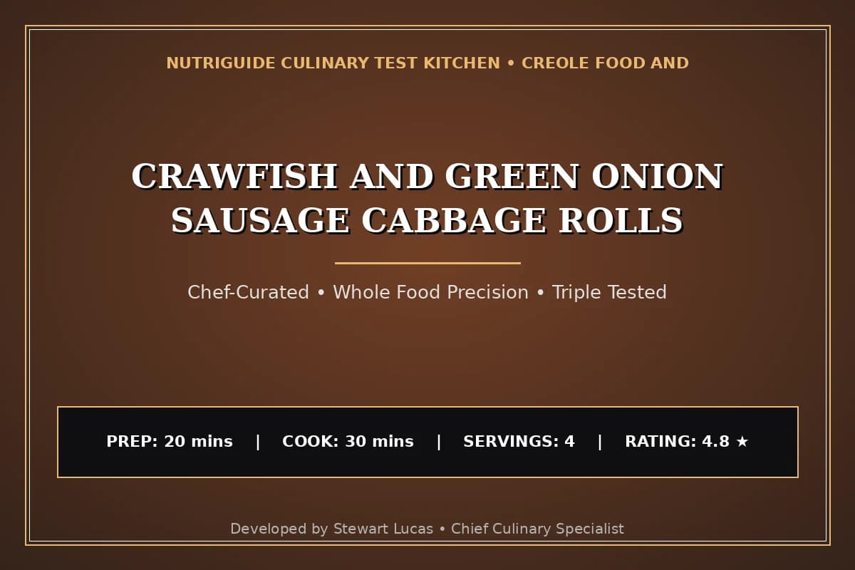 Crawfish And Green Onion Sausage Cabbage Rolls