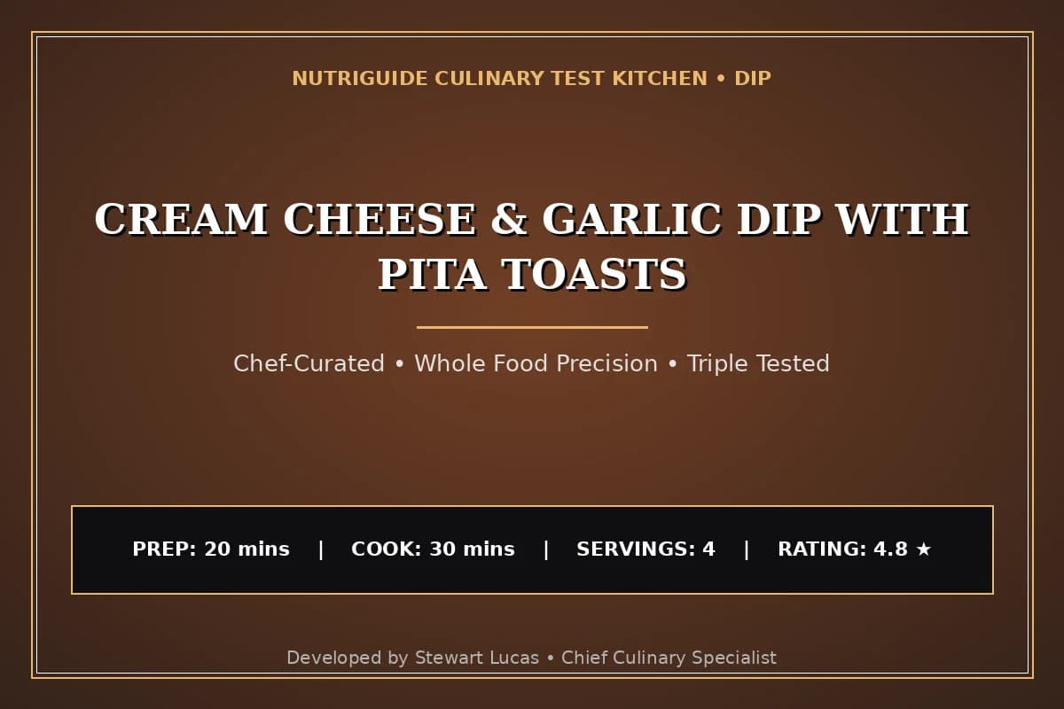 Cream Cheese & Garlic Dip With Pita Toasts