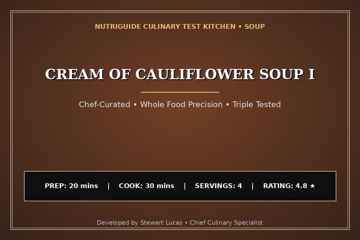 Cream Of Cauliflower Soup I