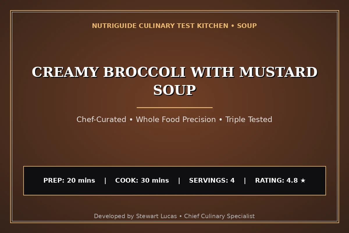 Creamy Broccoli With Mustard Soup