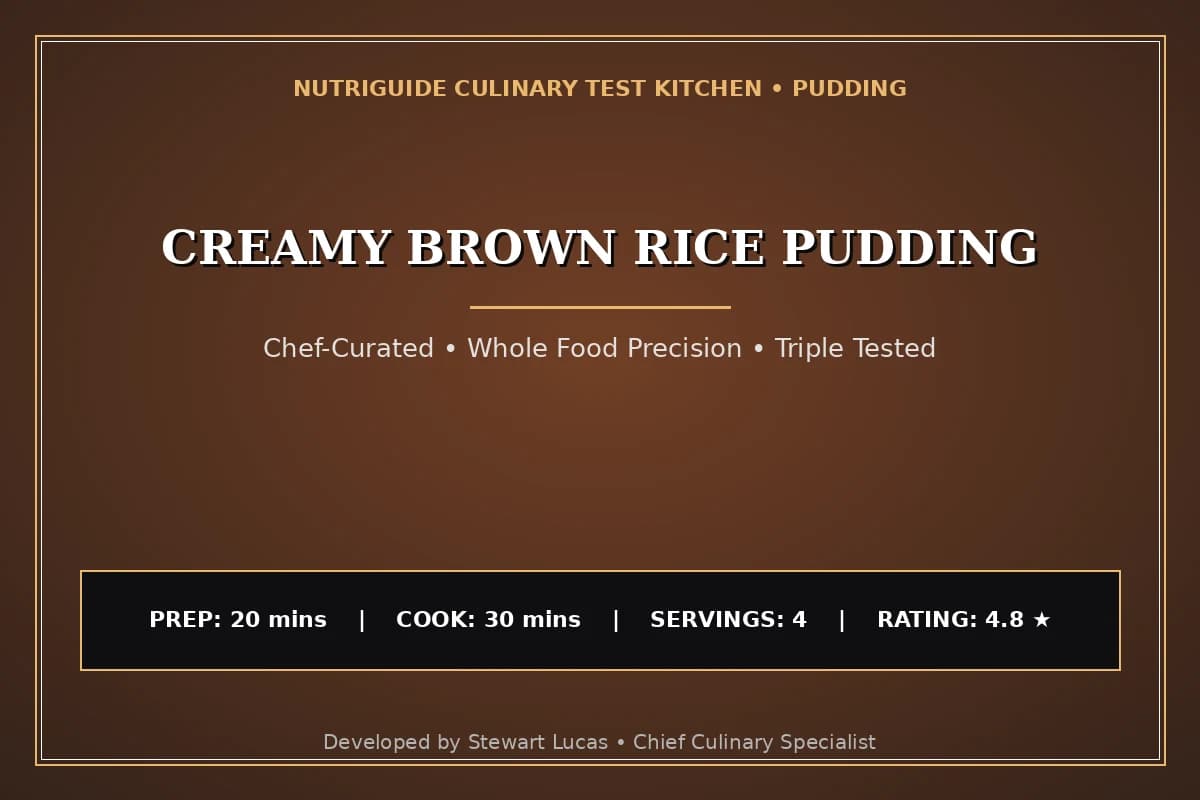 Creamy Brown Rice Pudding