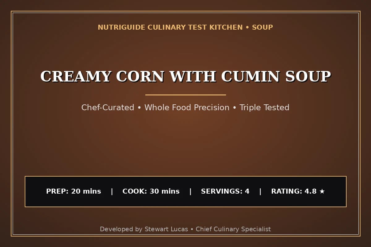 Creamy Corn With Cumin Soup