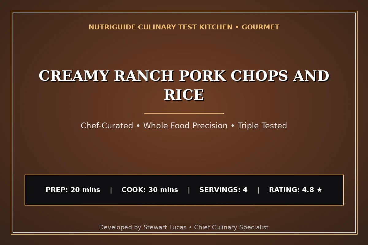 Creamy Ranch Pork Chops And Rice