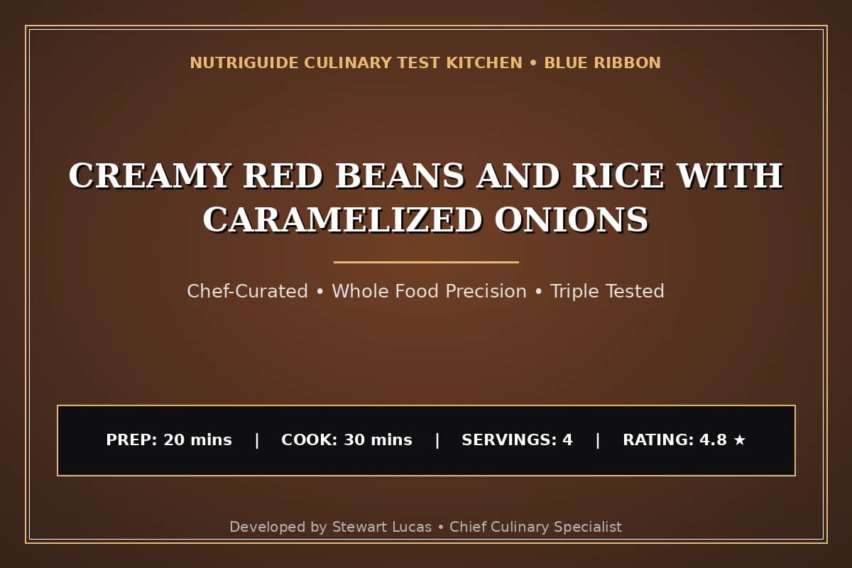 Creamy Red Beans And Rice With Caramelized Onions