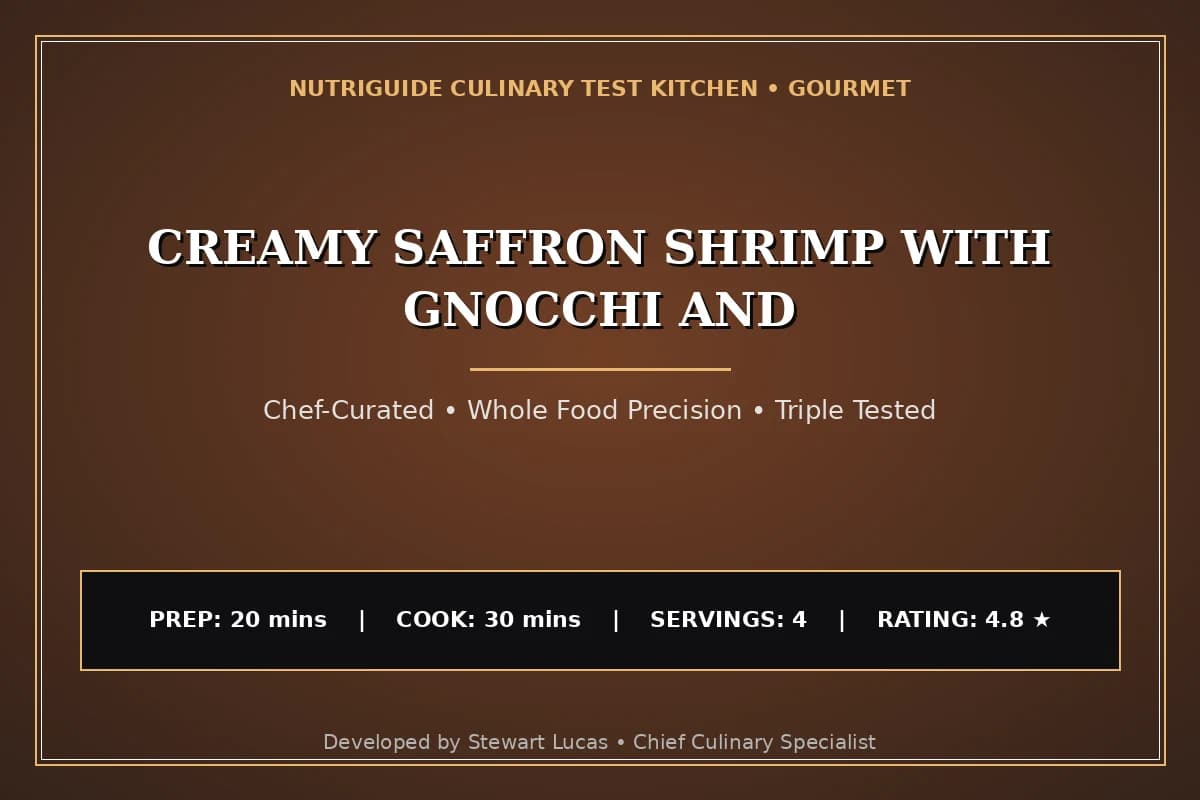 Creamy Saffron Shrimp With Gnocchi And
