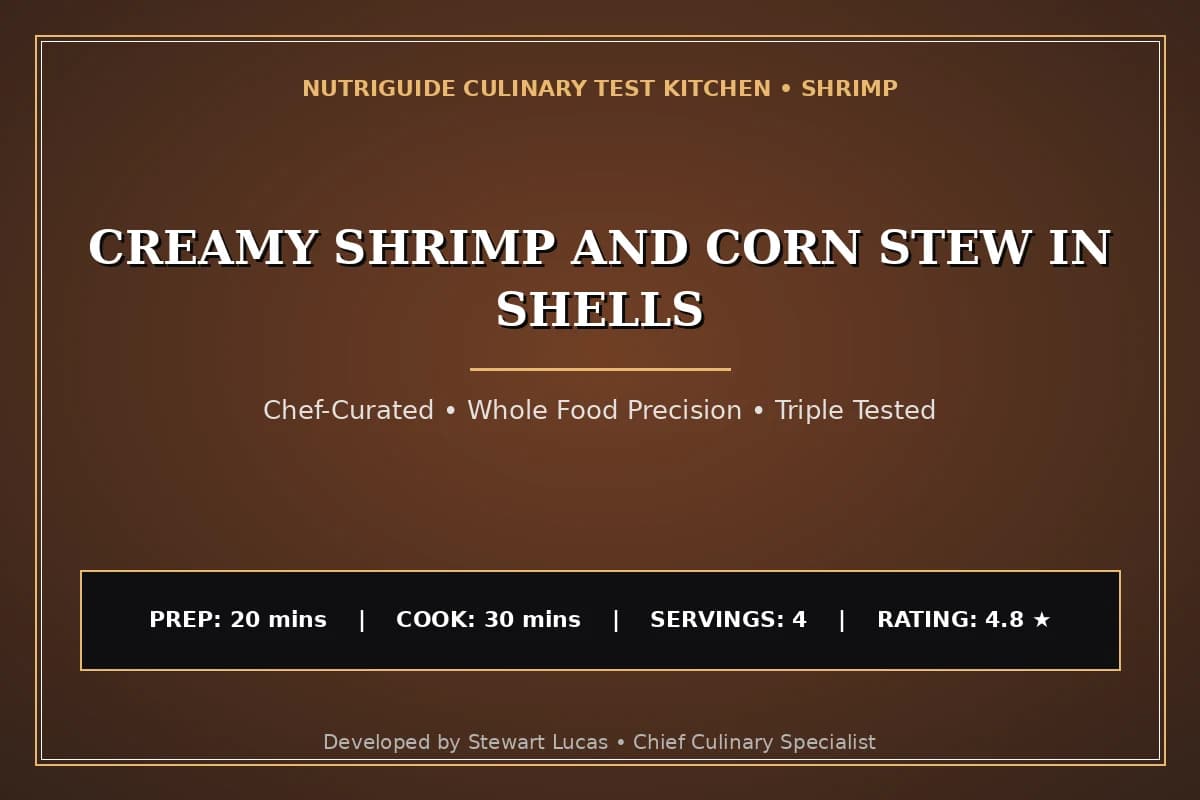 Creamy Shrimp And Corn Stew In Shells
