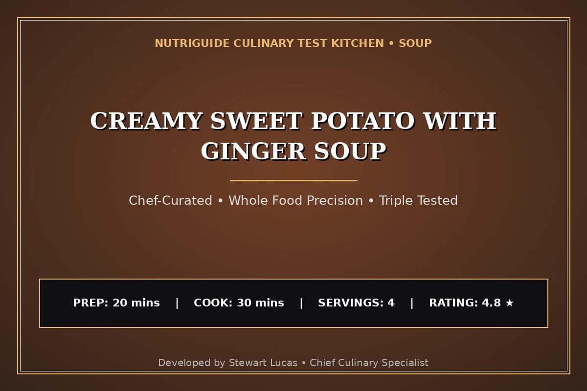 Creamy Sweet Potato With Ginger Soup