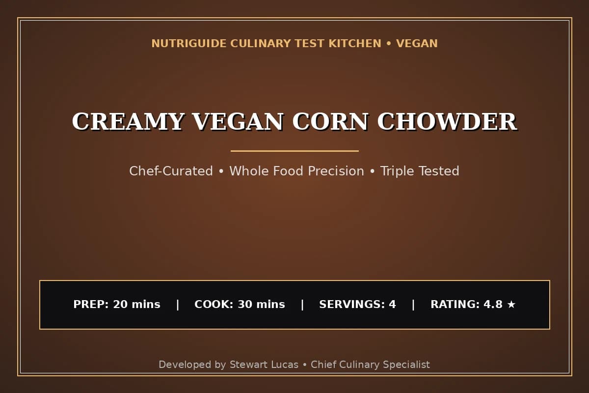 Creamy Vegan Corn Chowder