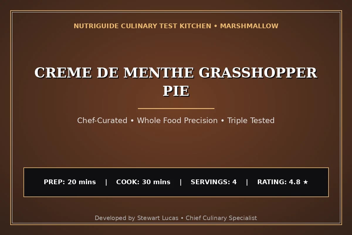Creme De Menthe Grasshopper Pie
