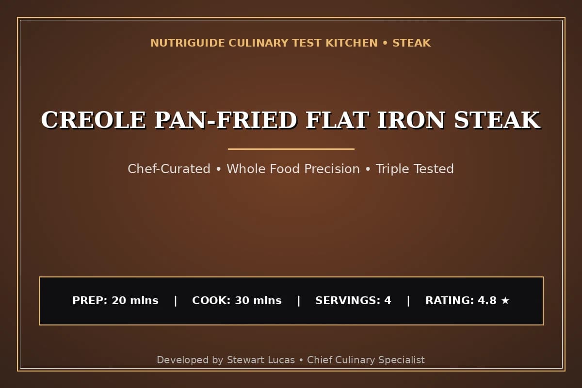 Creole Pan-Fried Flat Iron Steak
