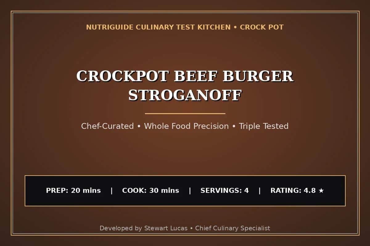 Crockpot Beef Burger Stroganoff
