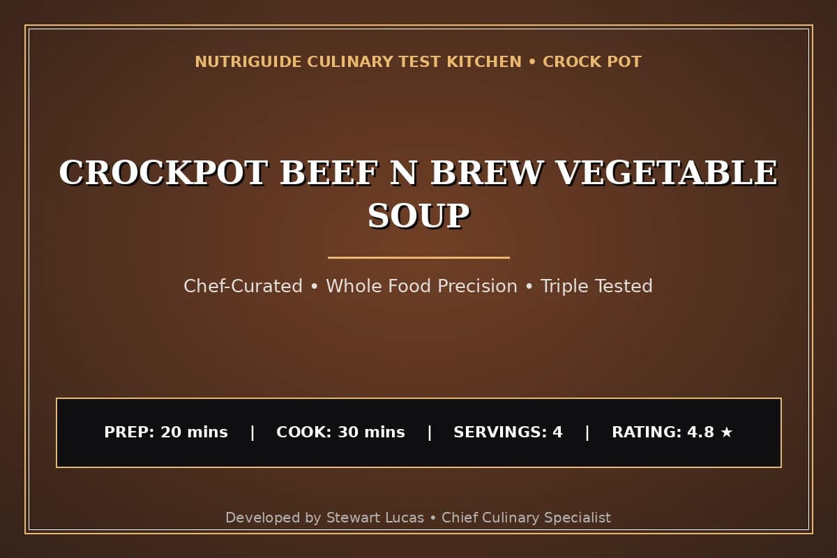 Crockpot Beef N Brew Vegetable Soup