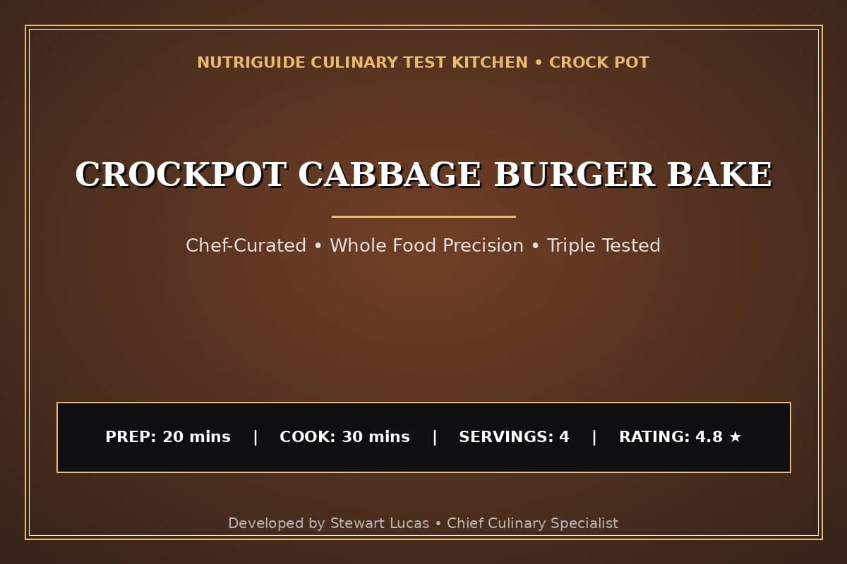 Crockpot Cabbage Burger Bake