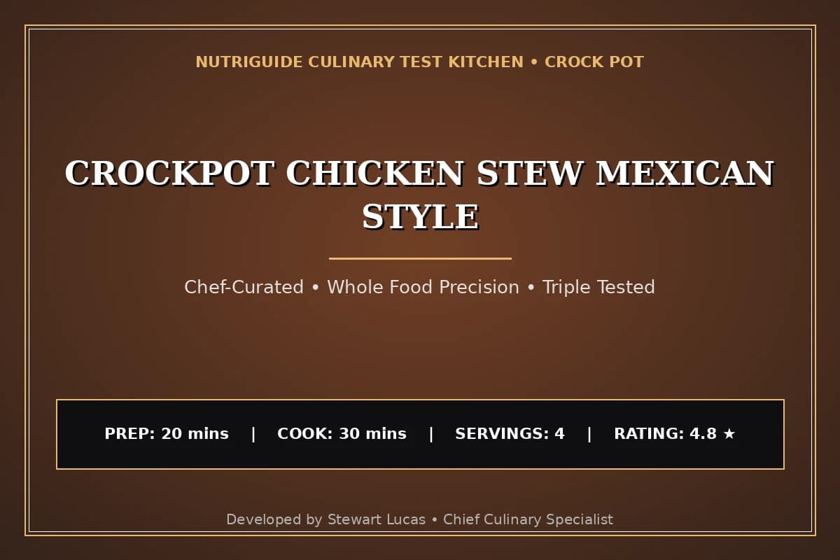 Crockpot Chicken Stew Mexican Style