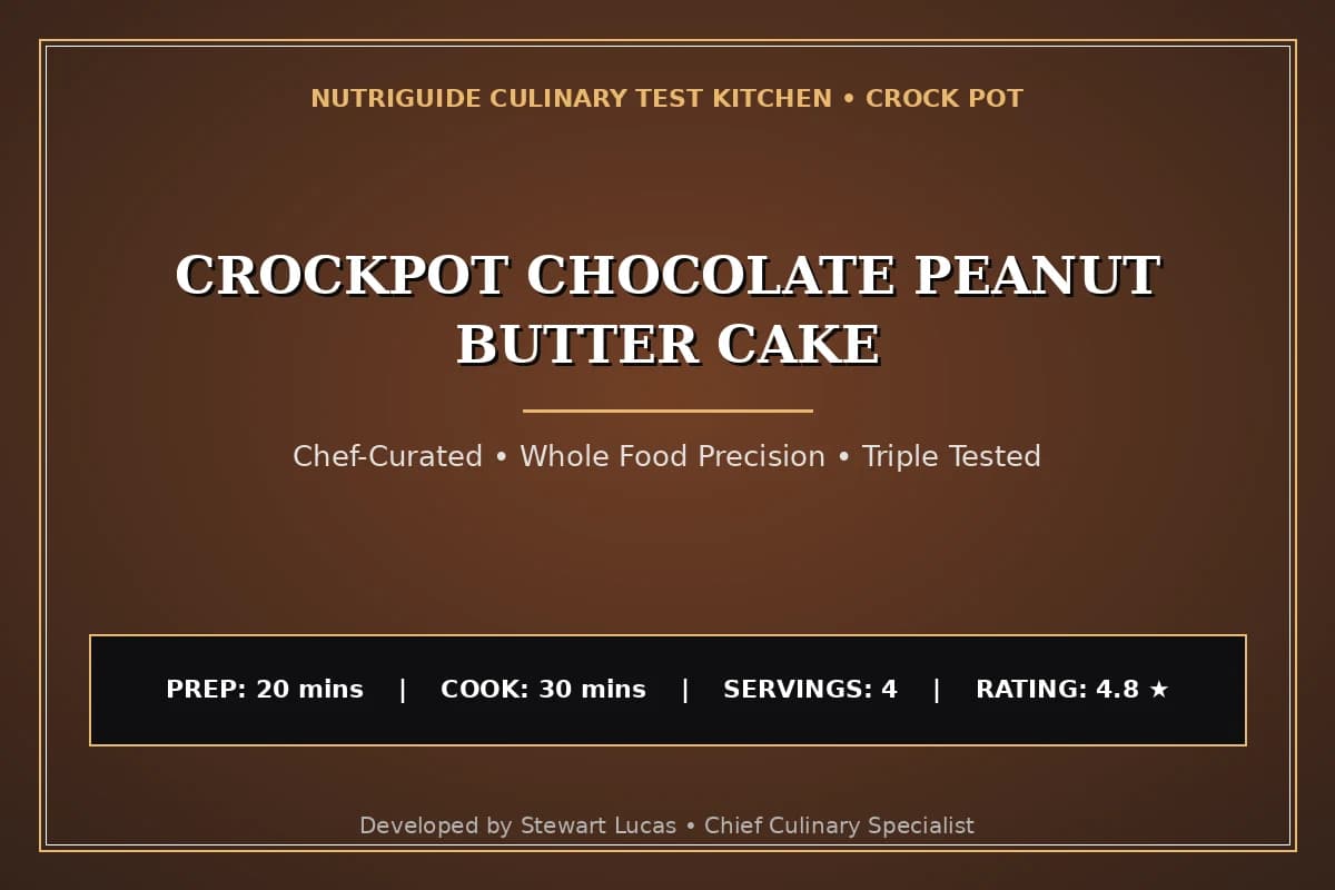 Crockpot Chocolate Peanut Butter Cake