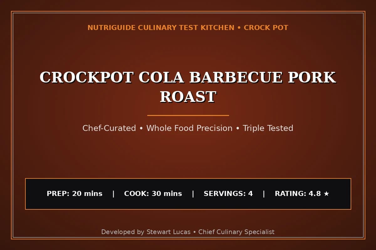 Crockpot Cola Barbecue Pork Roast