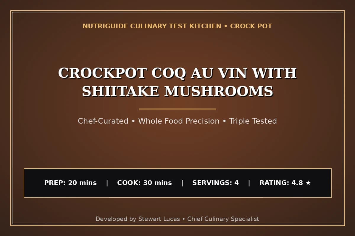 Crockpot Coq Au Vin With Shiitake Mushrooms