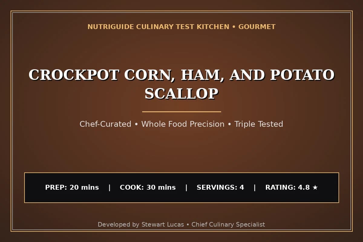 Crockpot Corn, Ham, And Potato Scallop