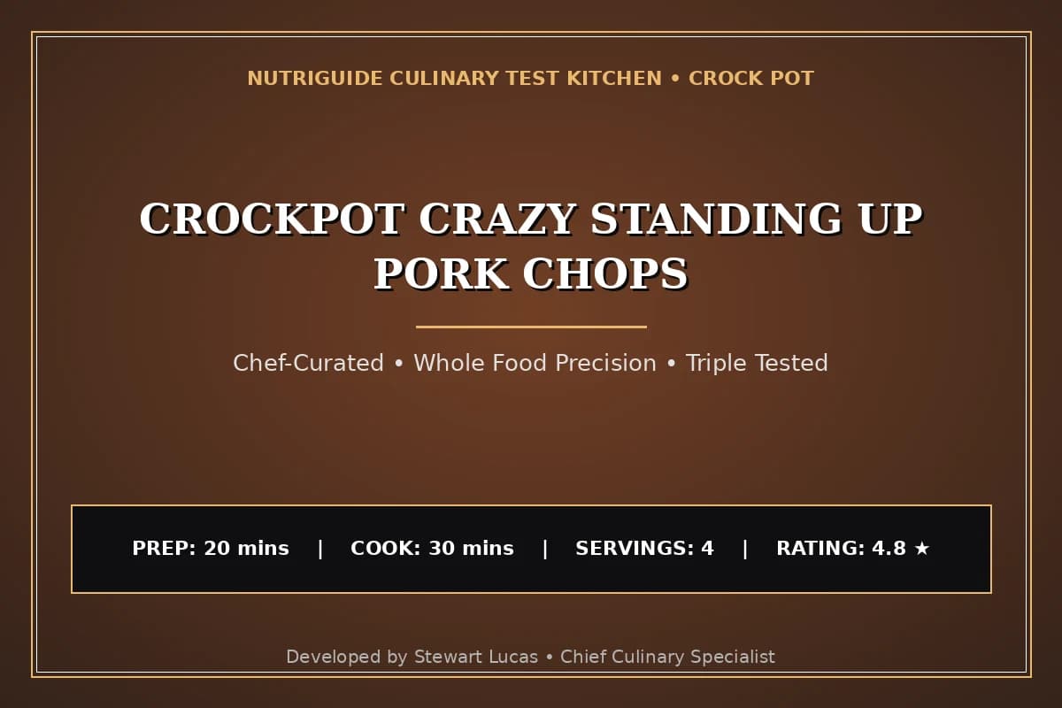 Crockpot Crazy Standing Up Pork Chops