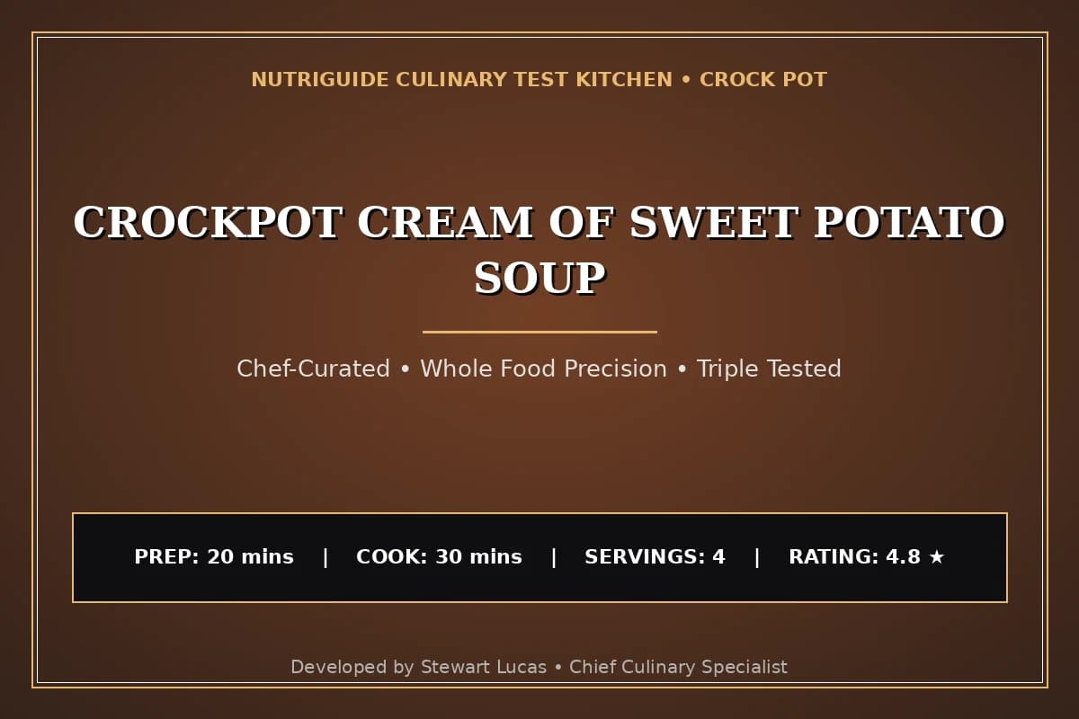 Crockpot Cream Of Sweet Potato Soup