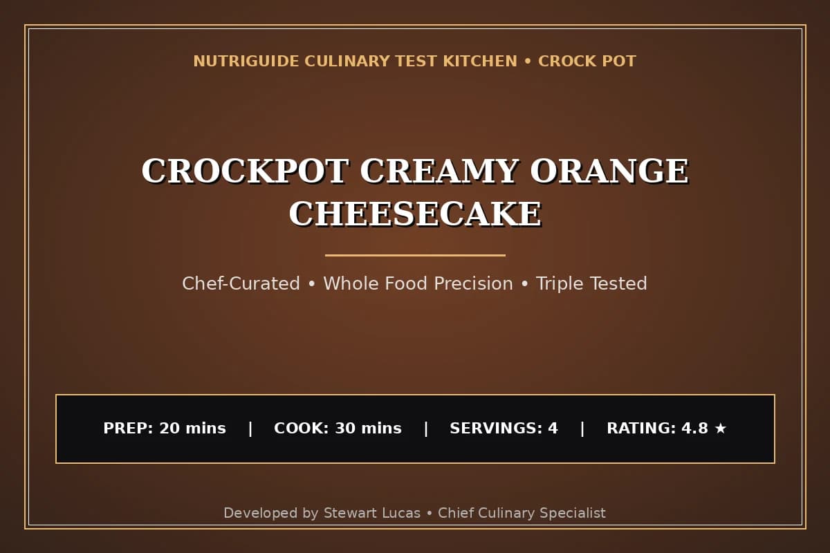 Crockpot Creamy Orange Cheesecake