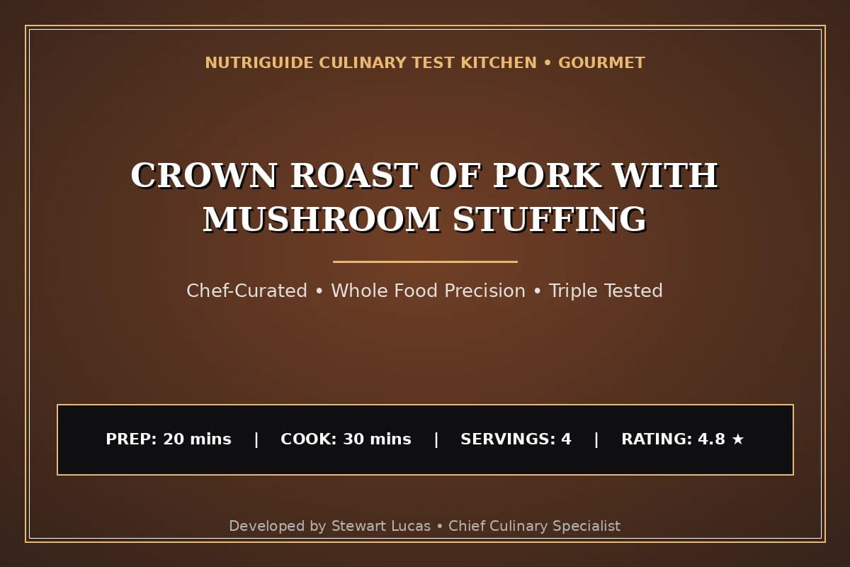 Crown Roast Of Pork With Mushroom Stuffing