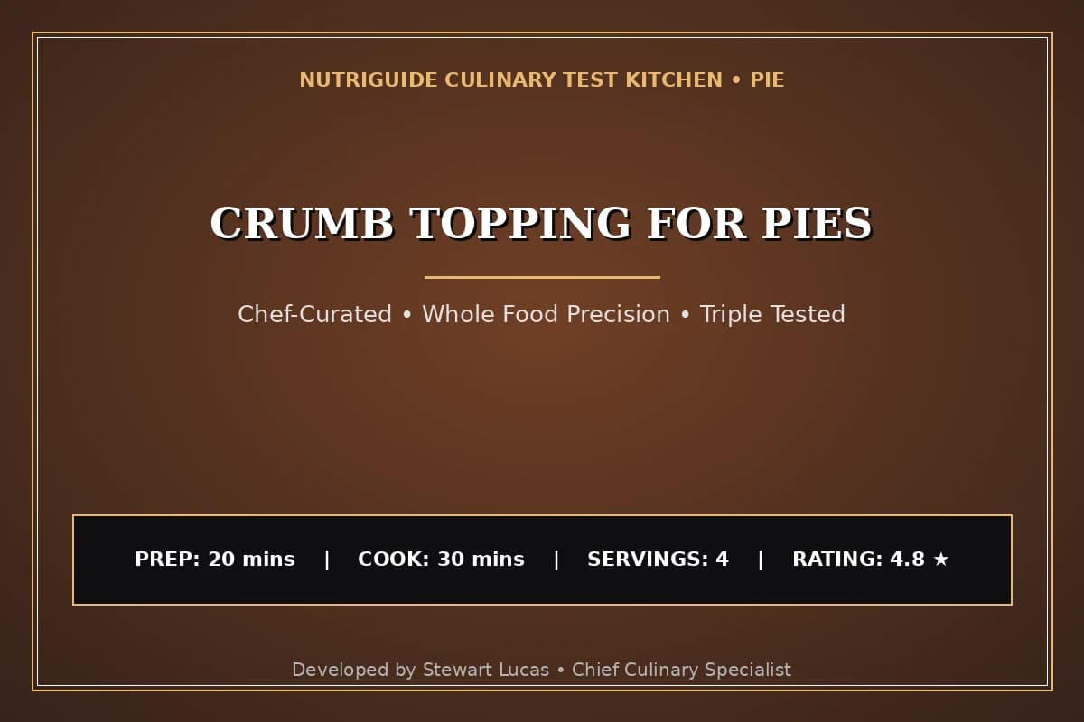 Crumb Topping For Pies