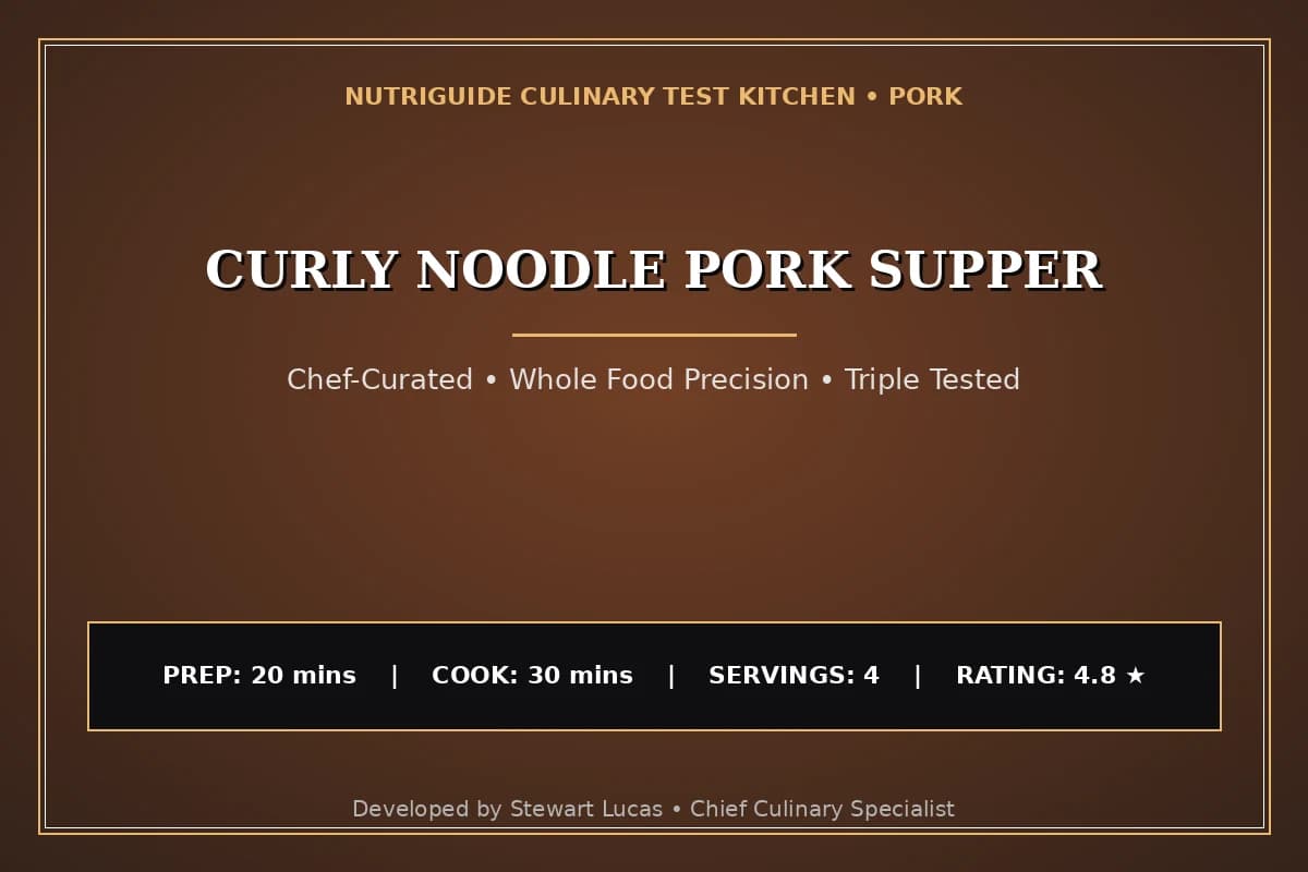 Curly Noodle Pork Supper