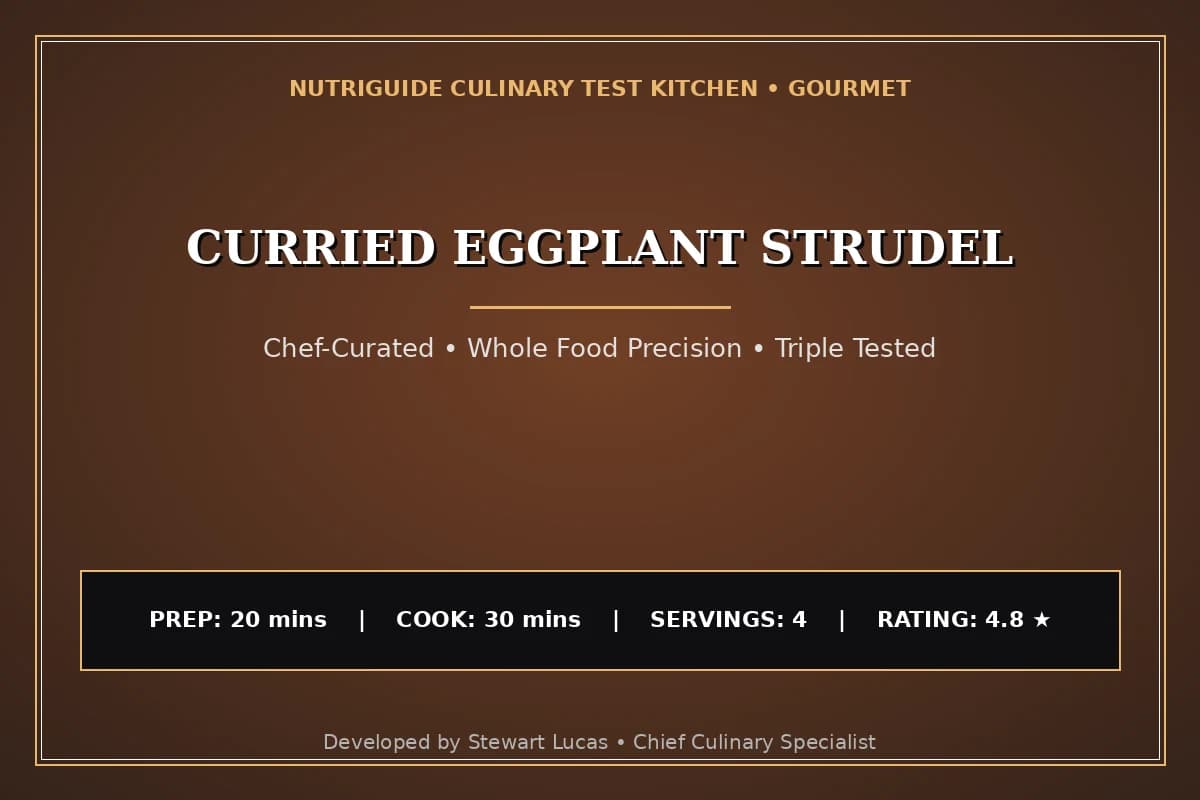 Curried Eggplant Strudel
