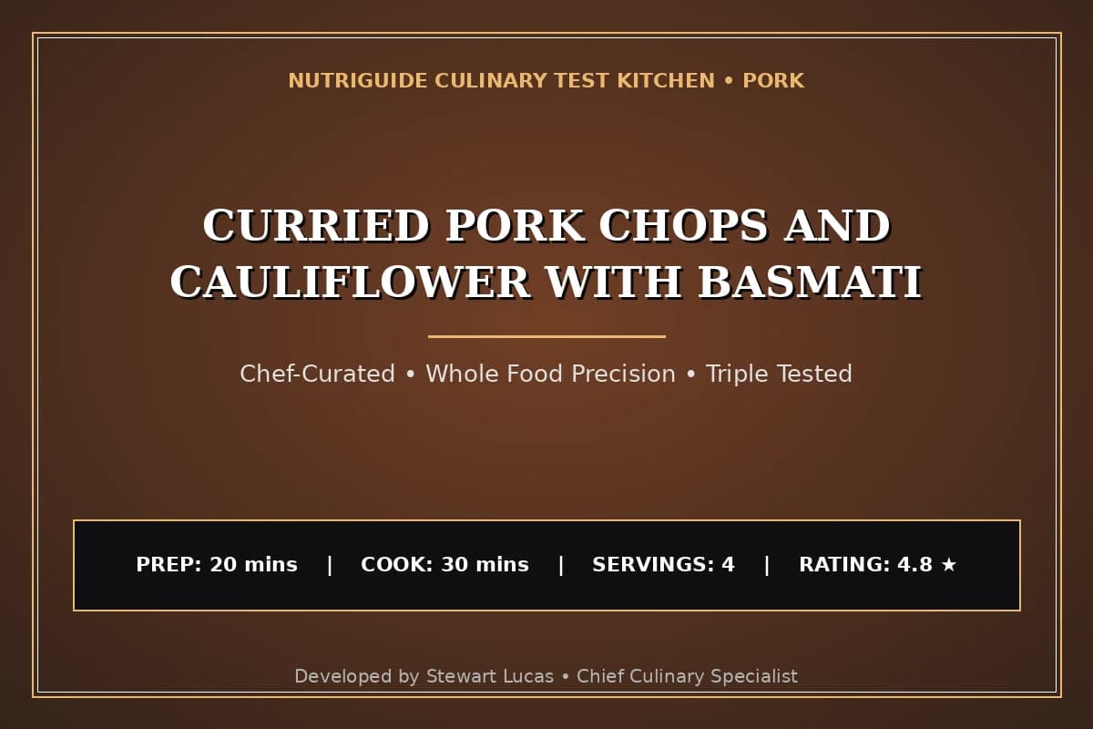 Curried Pork Chops And Cauliflower With Basmati