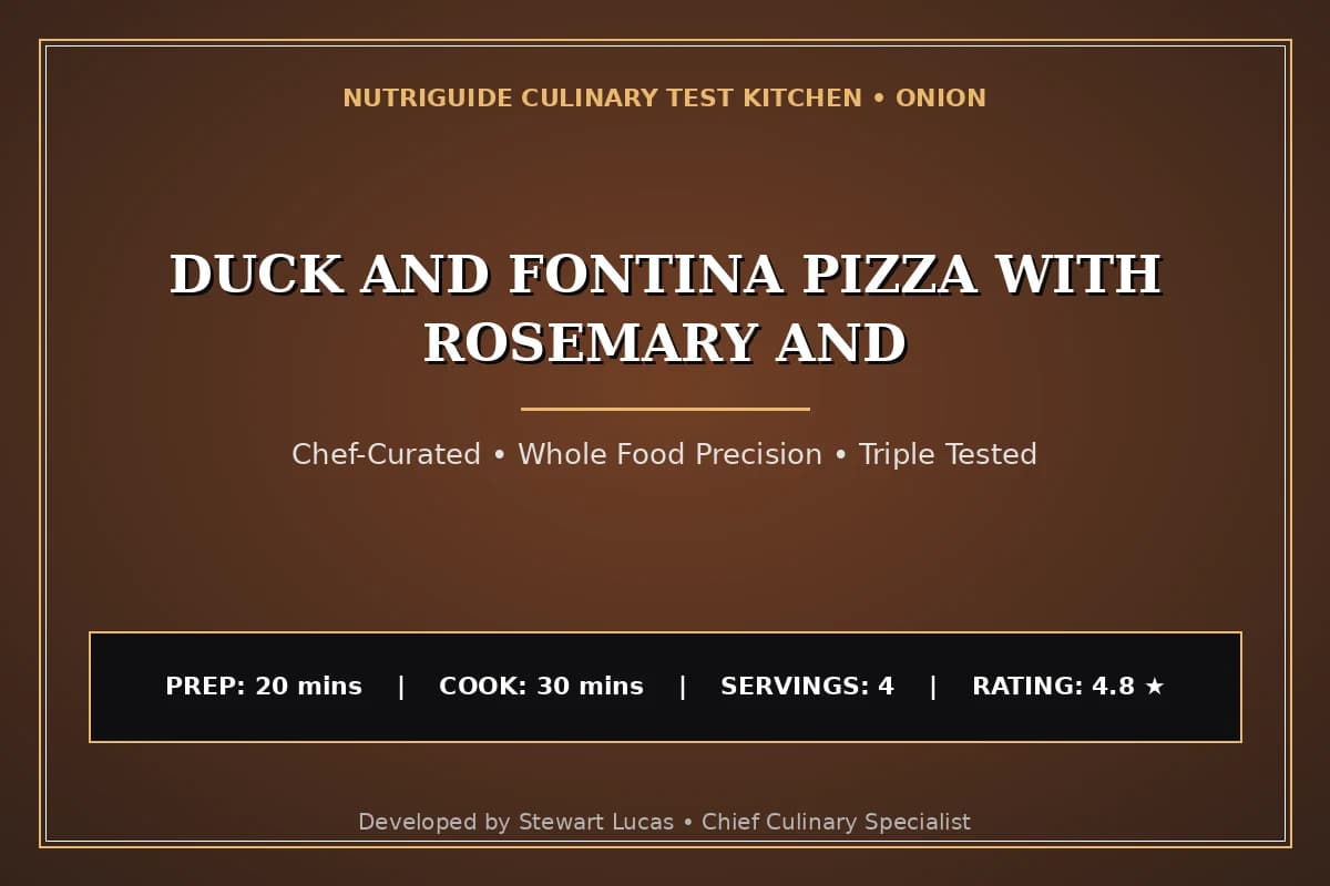 Duck And Fontina Pizza With Rosemary And