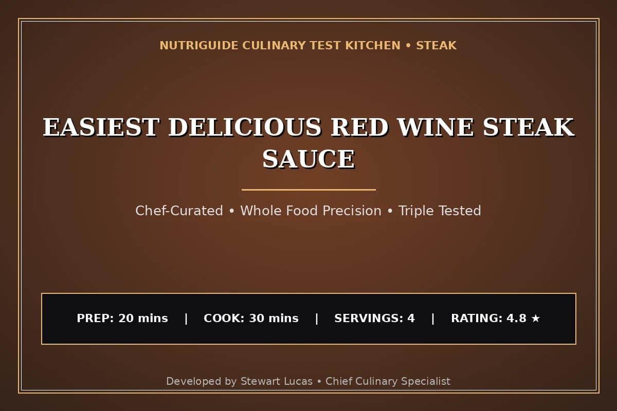 Easiest Delicious Red Wine Steak Sauce