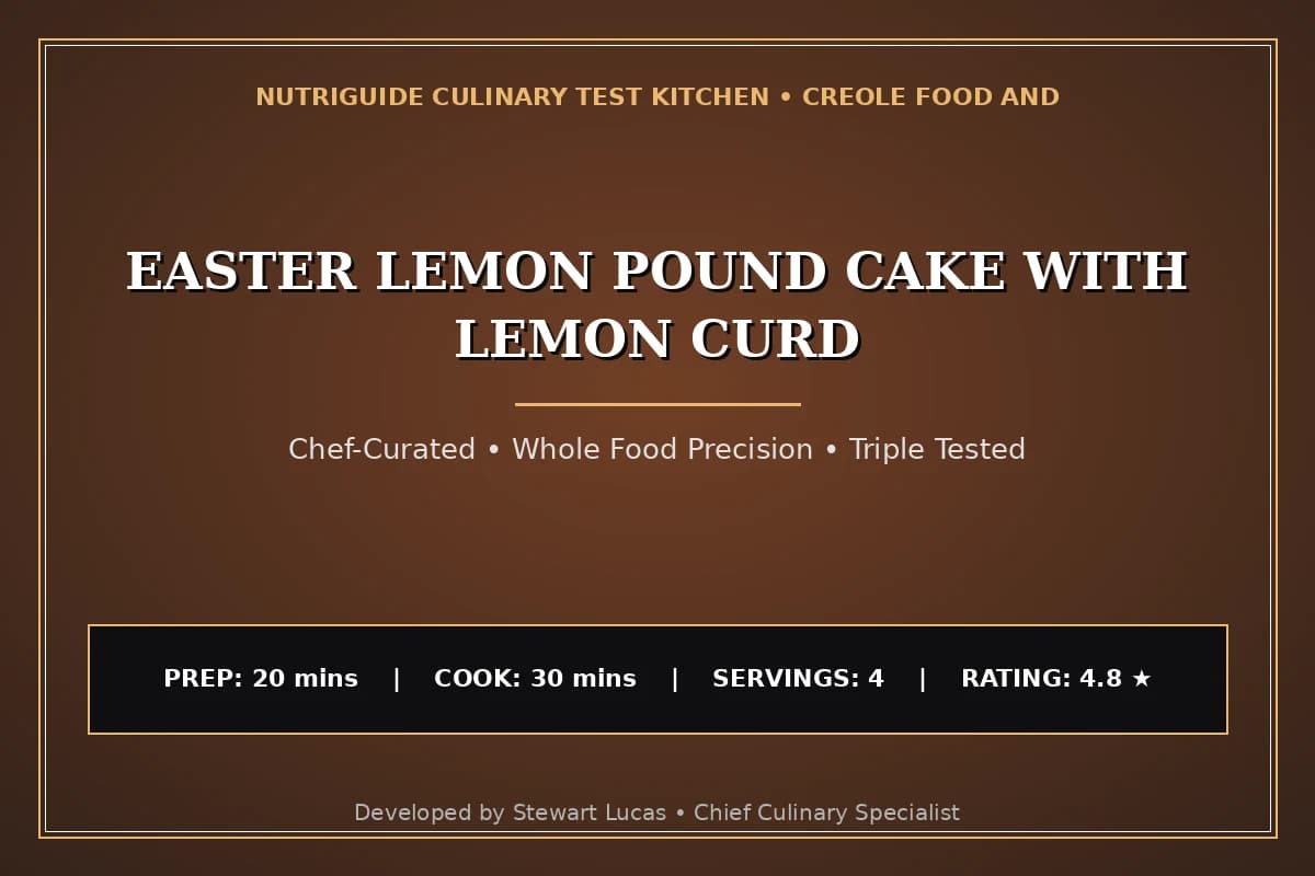 Easter Lemon Pound Cake With Lemon Curd