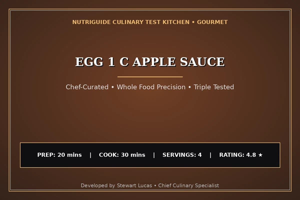 Egg 1 C Apple Sauce