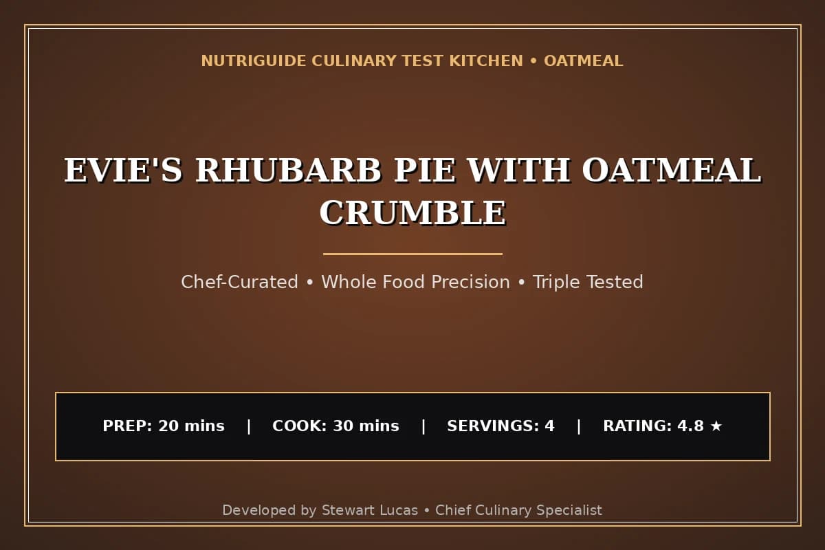 Evie'S Rhubarb Pie With Oatmeal Crumble