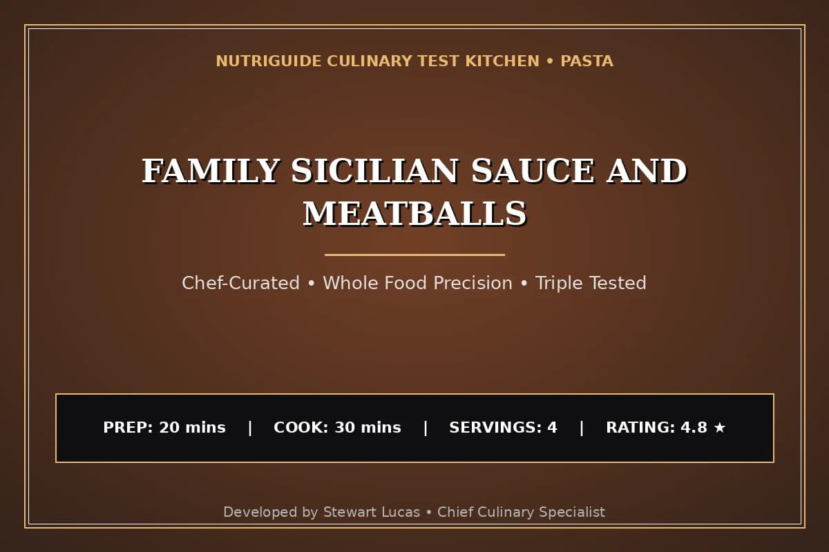 Family Sicilian Sauce And Meatballs