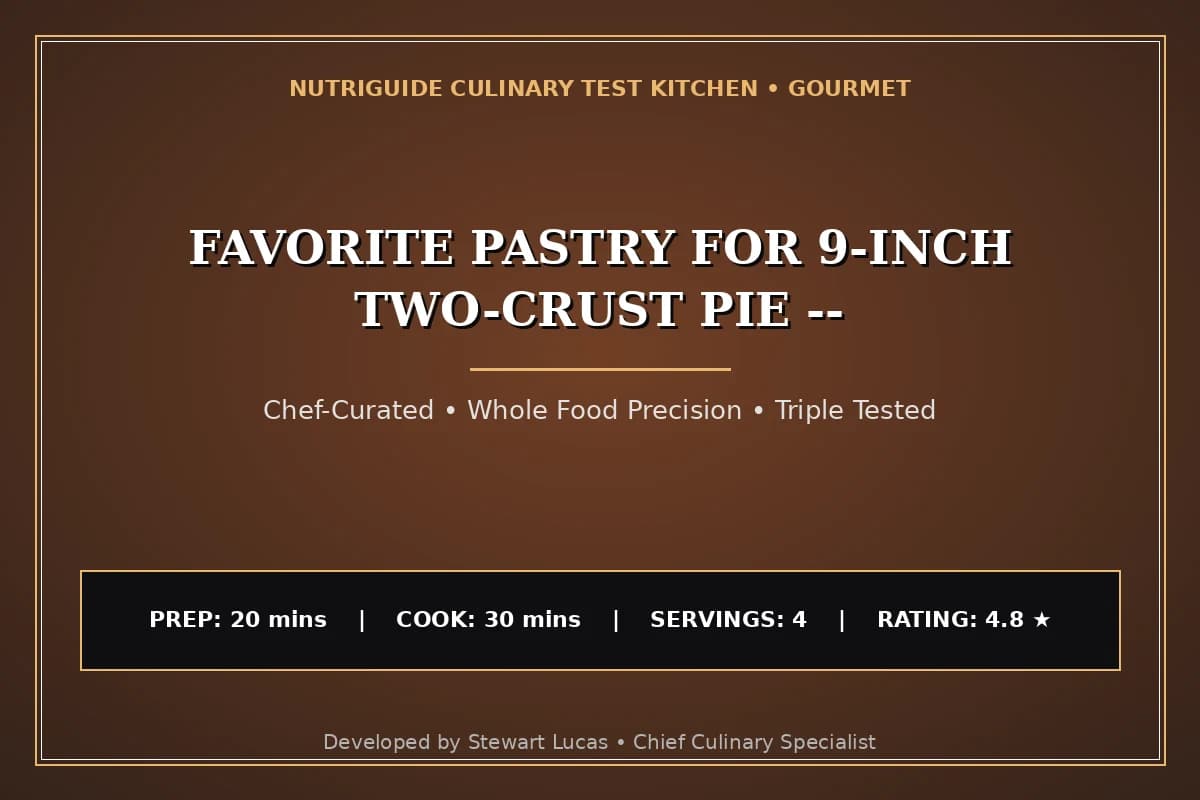Favorite Pastry For 9-Inch Two-Crust Pie --