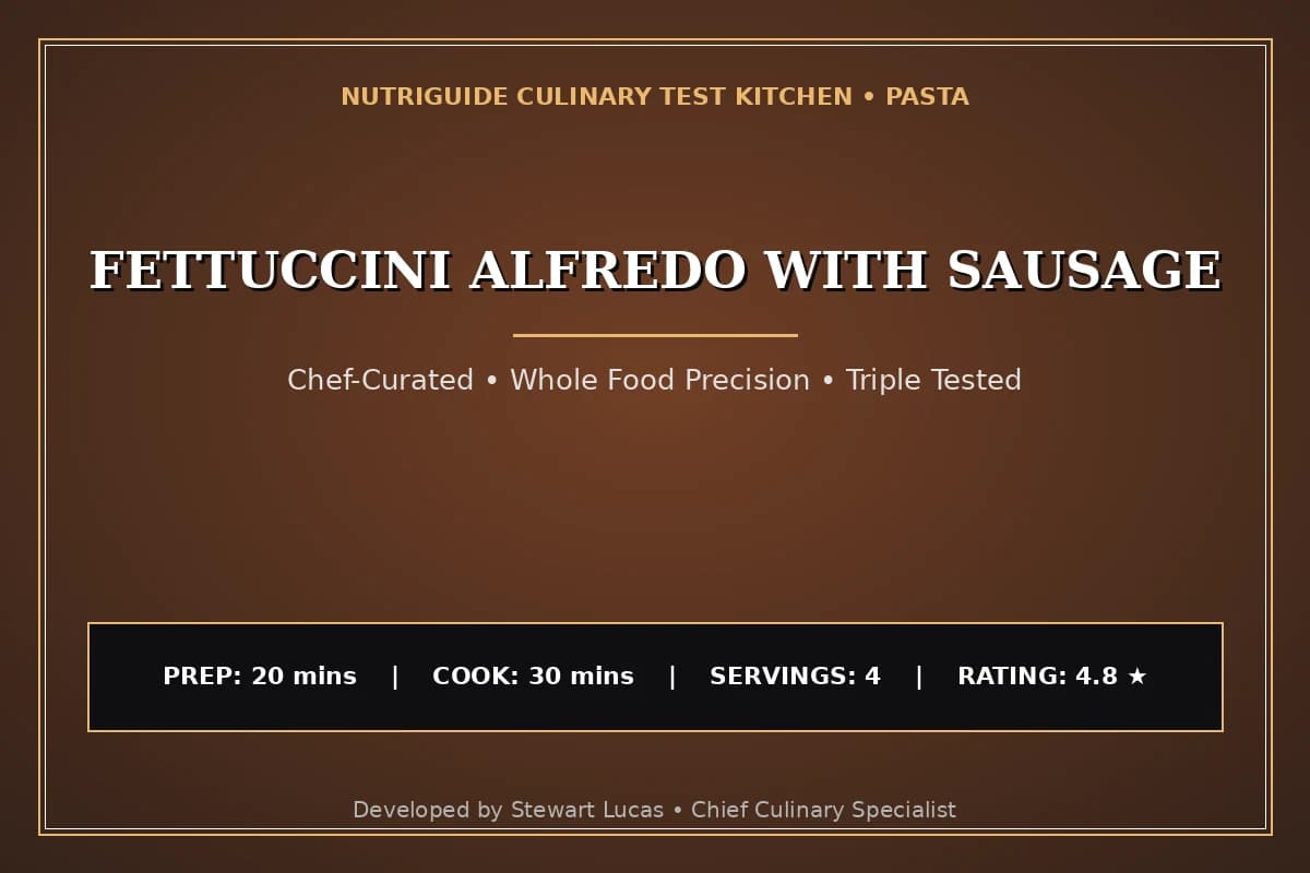 Fettuccini Alfredo With Sausage