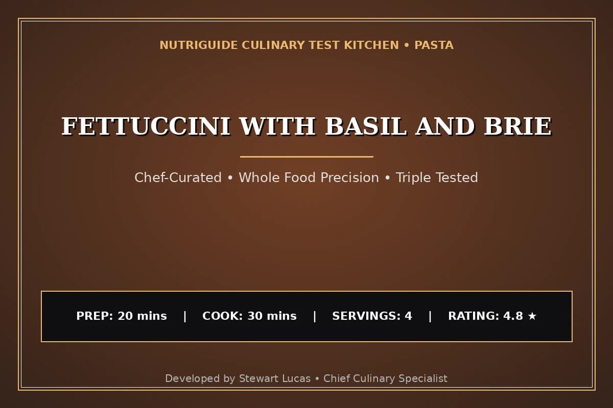 Fettuccini With Basil And Brie