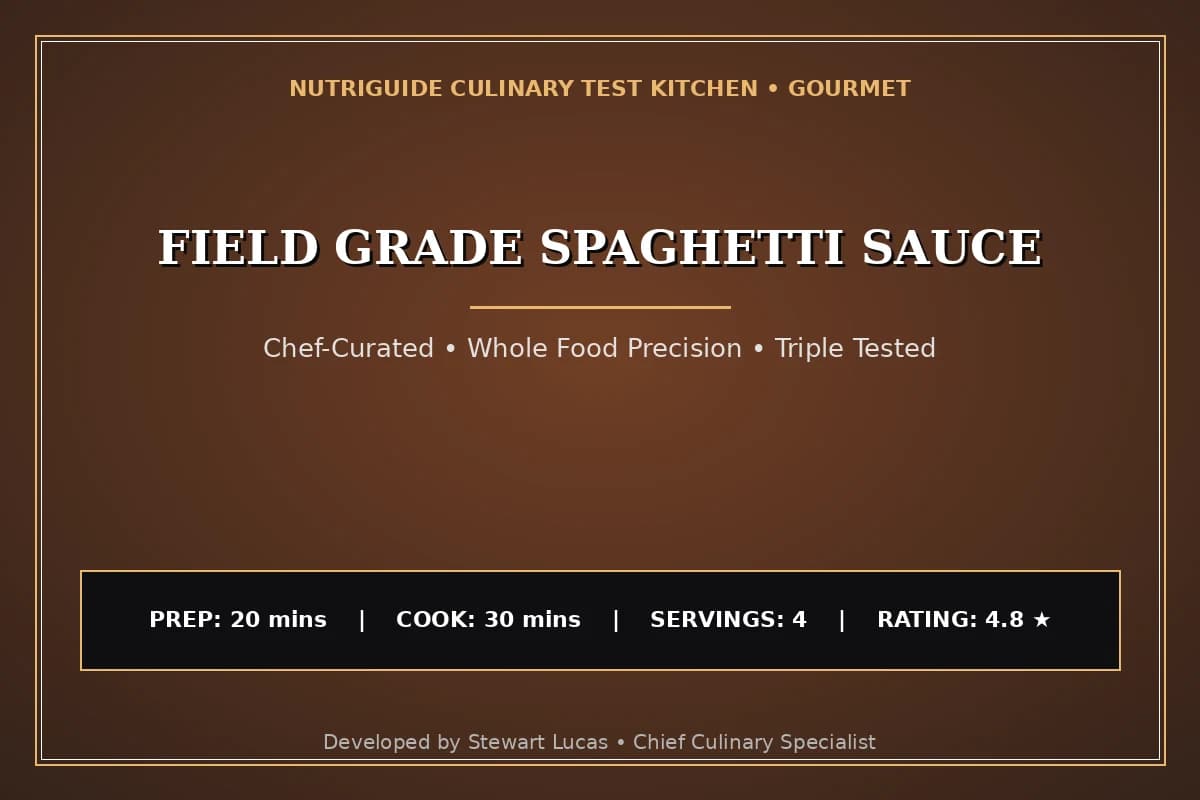 Field Grade Spaghetti Sauce