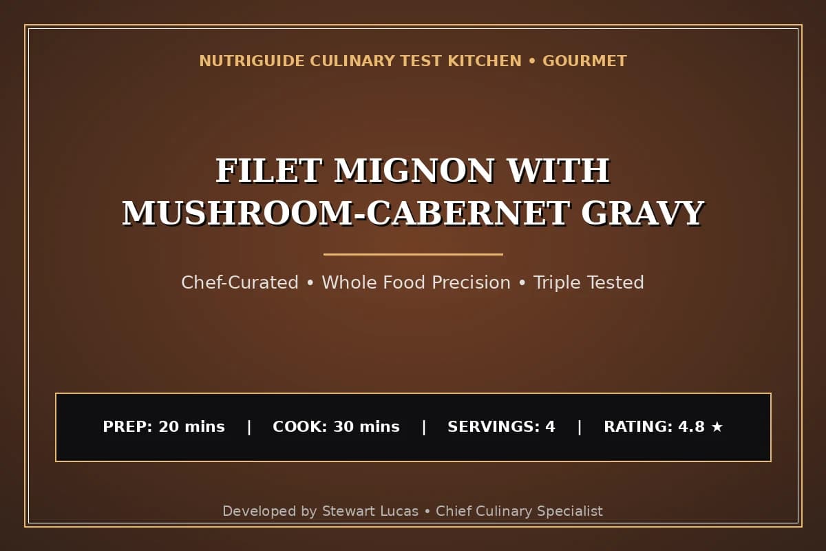 Filet Mignon With Mushroom-Cabernet Gravy