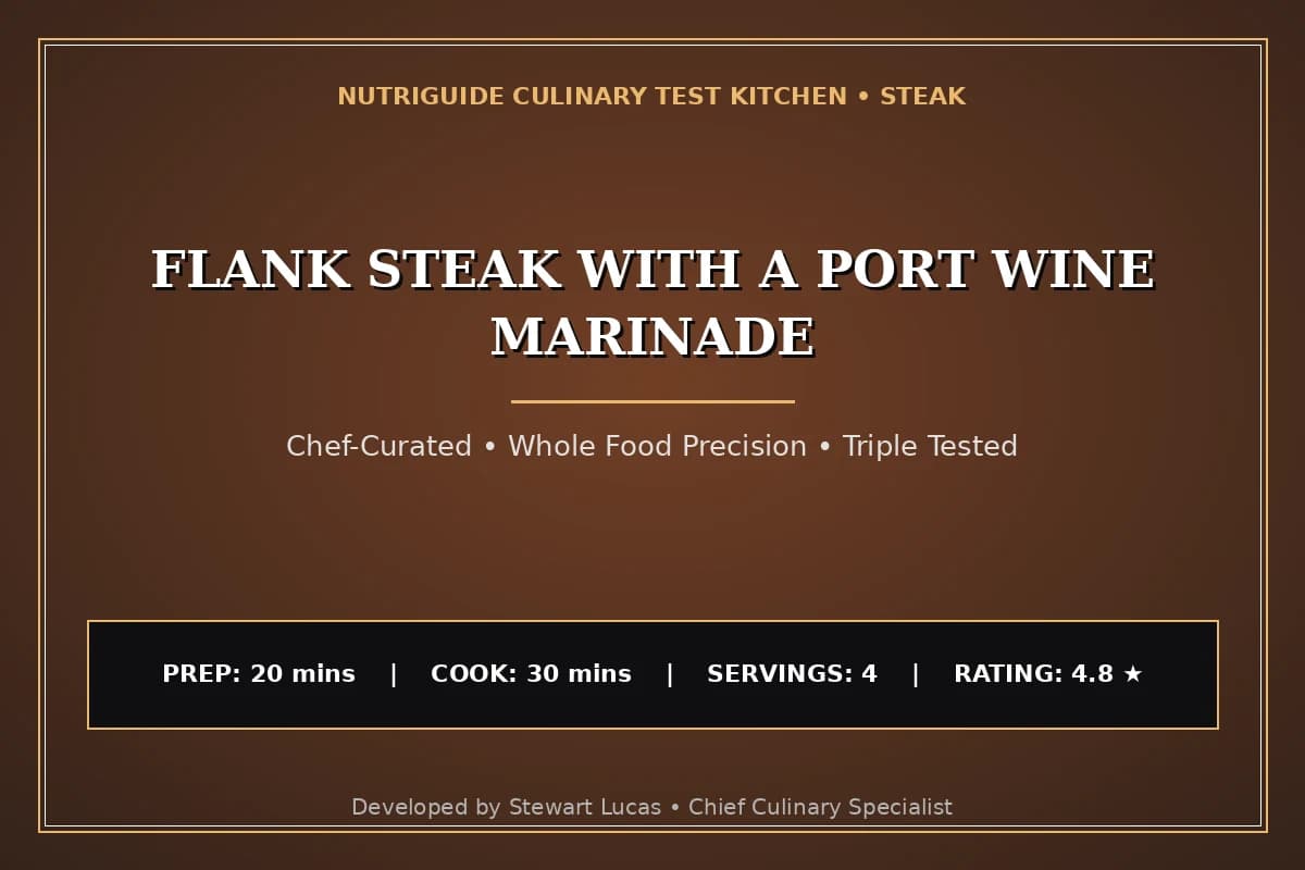 Flank Steak With A Port Wine Marinade