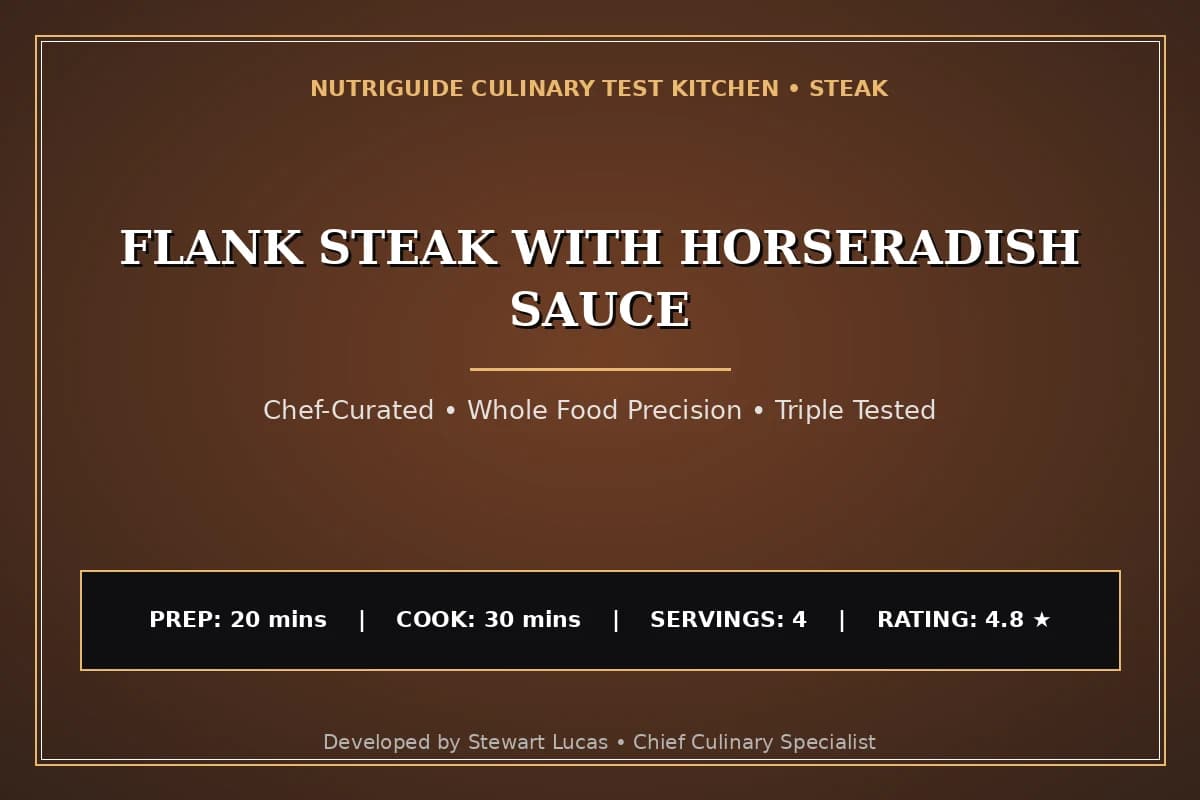 Flank Steak With Horseradish Sauce