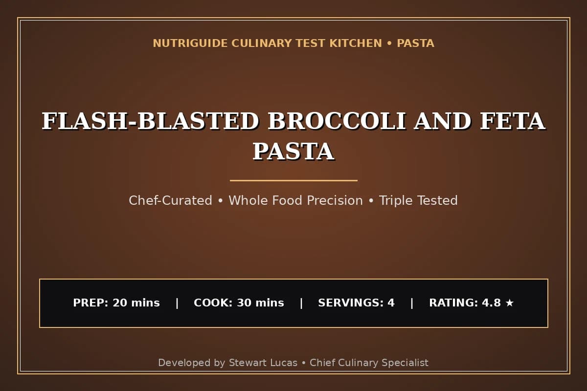Flash-Blasted Broccoli And Feta Pasta